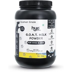 HYE FOODS Goat Milk Powder for Pets | Super Milk | Nutrient-Rich Milk Supplement for Happy and Healthy Dogs and Cats 500g | 17.6oz