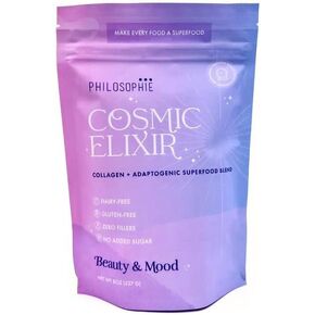 Philosophie Cosmic Elixir Superfood Blend with Collagen + Adaptogens, 32 Servings, Organic & Unsweetened - Improves Gut Health, Emotional Balance, Joint Health, Skin Vitality, Hormone Support