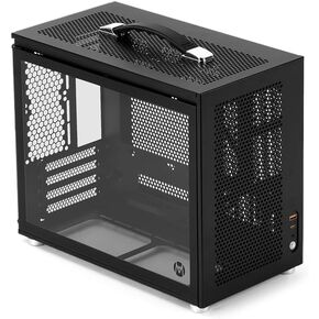 LogiCube Series iF17 LogiCube Side Transparent MATX Supports Back plugged motherboards/Compact/Water-Cooling/Portable case (White)