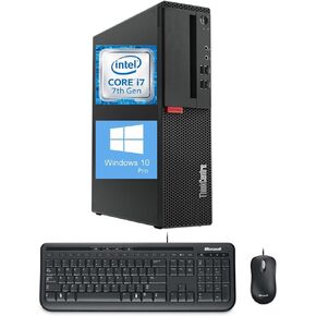 Lenovo ThinkCentre M710s SFF Home and Business Desktop Computer with Wired Keyboard and Mouse, Core i7-7700 3.6GHz,16GB RAM, 1TB SSD, Wi-Fi, Bluetooth, Windows 10 Pro (Renewed)
