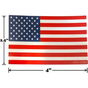 American Flag USA Vinyl Decal 4" x 2.5" UV Resistant Weatherproof Support US Military Set of 4 Spy Spot
