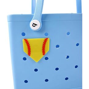 Softball Diamond Sport Charms for Bogg Bag and Simply Southern Tote, Insert Sports Decorative for Handbag Beach Tote Bag,Perfect for Personalization and Style