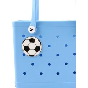 football Charms Accessory for Bogg Bag and Simply Southern Tote, Insert Sports Decorative for Handbag Beach Tote Bag,Perfect for Showcase Your Team Spirit