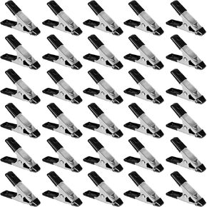 HANSOM 30 Pcs Small Clamps,Garden 2 Inch Mini Spring Clips Clamps Heavy Duty for Crafts/Backdrop/Greenhouse,Metal Chip Clips Open Mouth is 3/4 Inch for Woodworking Photography
