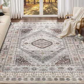 سجاد منطقة 9 × 12 لغرفة المعيشة وغرفة النوم والمنزل والمكتب ديكور داخلي للأرضيات، سجادة سجادة رفيعة للغاية وقابلة للغسل، سجادة منطقة قابلة للطي خفيفة الوزن غير قابلة للانزلاق، سجاد كبير عتيق مقاوم للبقع، زهور متعددة in Kuwait