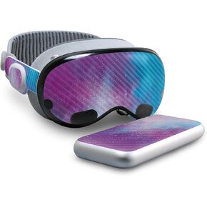 Carbon Fiber Skin Compatible with Apple Vision Pro - Cotton Candy Sky - Premium 3M Vinyl Protective Wrap Decal Cover - Easy to Apply | Crafted in The USA by MightySkins