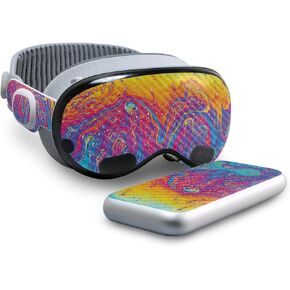 Carbon Fiber Skin Compatible with Apple Vision Pro - Paint Currents - Premium 3M Vinyl Protective Wrap Decal Cover - Easy to Apply | Crafted in The USA by MightySkins