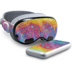 Glossy Glitter Skin Compatible with Apple Vision Pro - Paint Currents - Premium 3M Vinyl Protective Wrap Decal Cover - Easy to Apply | Crafted in The USA by MightySkins