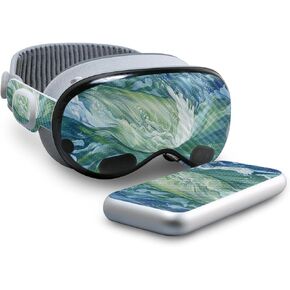 Carbon Fiber Skin Compatible with Apple Vision Pro - Cyclone Wave - Premium 3M Vinyl Protective Wrap Decal Cover - Easy to Apply | Crafted in The USA by MightySkins