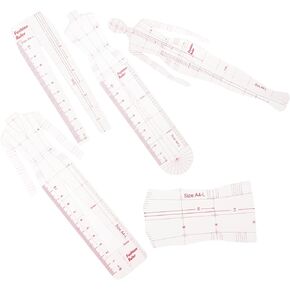 VICASKY Template Dressmaker Templates Beginners - 1 Set Model Ruler Plastic Dress Patterns for Women Clothing Drawing Template Patchwork Drafting Templates Painting Rulers Humanoid Design