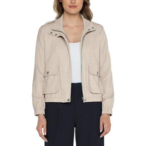 Liverpool Women's Utility Zip Up Jacket Textured Stretch Woven