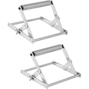 2pcs Adjustable Cutting Machine Support Frame, Metal Cutting Machine Work Support Stand, Adjustable Height Table Saw Stand Material Support Frame, Cutting Machine Attachment (large)