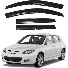 munirater Side Window Visor Vent Rain Guard Deflector Replacement for 2004-2009 Mazda 3 Hatchback