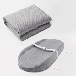 Blissful Diary Diaper Changing Pad Cover, Ultra Soft Breathable & Washable Baby Changing Table Pad Cover for Baby Girls and Boys - Gray