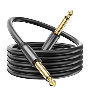Guitar Cable, 15Ft 1/4 Inch Instrument Cables, Soft Durable Electric Guitar Cord - AMP Cord for Bass, Amplifier, Pedals, Improved Tin Plated Copper Core,Noise Free