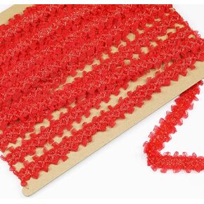 Mesh Lace Trim Polyester Braided Ribbon 10 Yards 23mm Wide Lace Trim for Sewing Crafts Clothing Curtains Accessories Lampshade Home DIY Decoration (White, 23mm Wide)