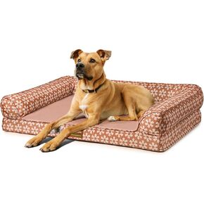 ClevaHome Comfort Orthopedic Dog Bed for Large Dogs - Waterproof Sofa Bed with Removable Bolsters & Washable Cover & Nonslip Bottom, Egg Foam Dog Sofa with Enhanced Head and Neck Support in Kuwait