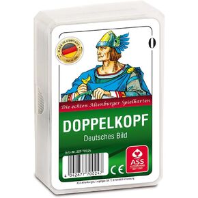ASS Altenburger Philos 6677 - Doppelkopf deutsches Bild Kornblume, Kunststoffetui, Spielkarten