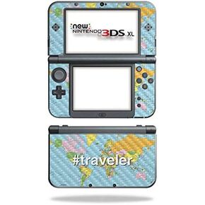 MightySkins Carbon Fiber Skin for Nintendo New 3DS XL (2015) - Art | Protective, Durable Textured Carbon Fiber Finish | Easy to Apply, Remove, and Change Styles | Made in The USA