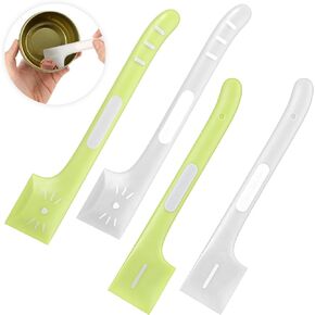 4Pcs Pet Food Can Spoon, Pet Food Mixing Spoons, Silicone Food Canned Scoop, Pet Food Can Supplies for Pet Dog Cat Feeding Can and Wet Food Storage (Green, Gray)