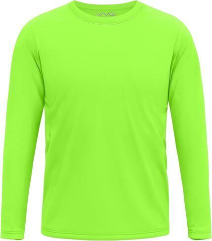 Youth Neon Shirts Dry Fit Long Sleeve Athletic T-Shirts Boys Girls UPF 50+ Quick Dry Neon Shirt for Kids 2T to Youth in Saudi Arabia