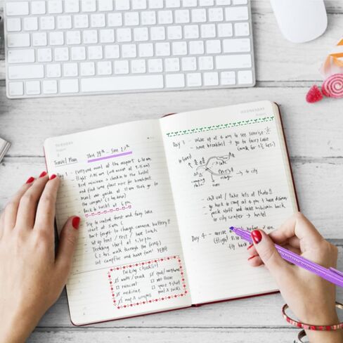 مجموعة أقلام تمييز من 8 ألوان منحنية، 6 أشكال مختلفة أقلام تحديد ذات طرف مزدوج أقلام تمييز جمالية لمجلة القصاصات الفنية واللوازم المدرسية المكتبية للأطفال والكبار رسم وتدوين الملاحظات in Kuwait