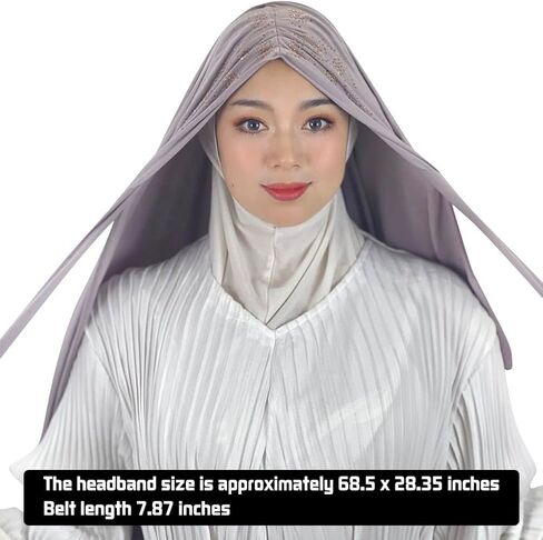 جاهز لارتداء الحجاب للنساء عمامة إسلامية فورية ناعمة جيرسي وشاح حجاب طويل إسلامي كامل التفاف الرأس in Kuwait