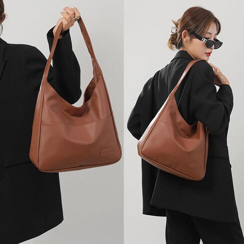 2024 Hobo Bag Leather Tote Bag for Women Top-handle Shoulder Bag, Large Soft Vegan Crossbody Handbag Underarm Bags in Saudi Arabia