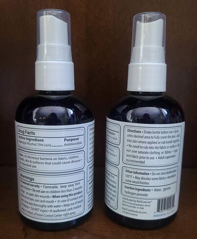 Medical 4 PACK Hand Sanitizer Sprays, Safe for Clothes, Hands and Skin, Fragrance Free, Vegan, 70% Alcohol, Woman Owned Small Business, Made in the USA in Saudi Arabia