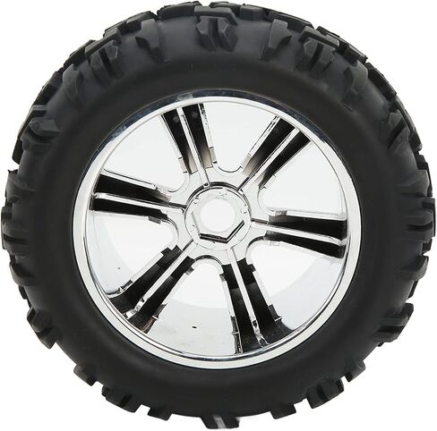 إطارات سيارات RC، 4 قطع إطارات مطاطية RC مقاومة للاهتراء، إطارات مطاطية بديلة قوية لسيارة Traxxas Kraton 1/8 1/10 RC (فضي) in Saudi Arabia