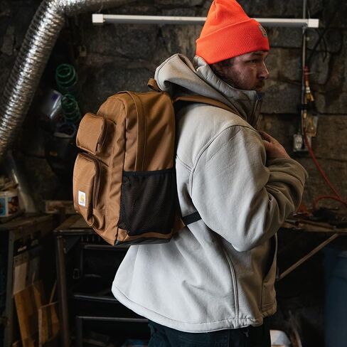 Carhartt Single-Compartment, Durable Pack with Laptop Sleeve and Duravax Abrasion Resistant Base, 27L Classic Backpack (Navy), One Size in Saudi Arabia