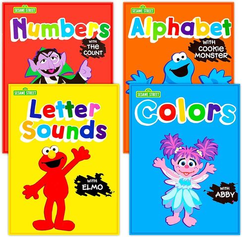 Sesame Street Workbooks Preschool (Set of 4 Workbooks -- Alphabet with Elmo, Letter Sounds, Numbers and Colors) in Saudi Arabia