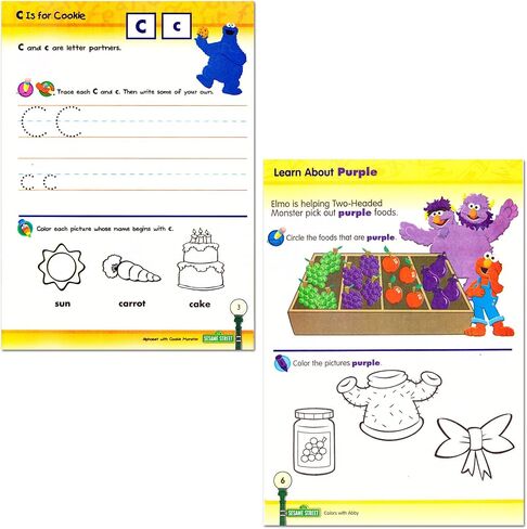Sesame Street Workbooks Preschool (Set of 4 Workbooks -- Alphabet with Elmo, Letter Sounds, Numbers and Colors) in Saudi Arabia