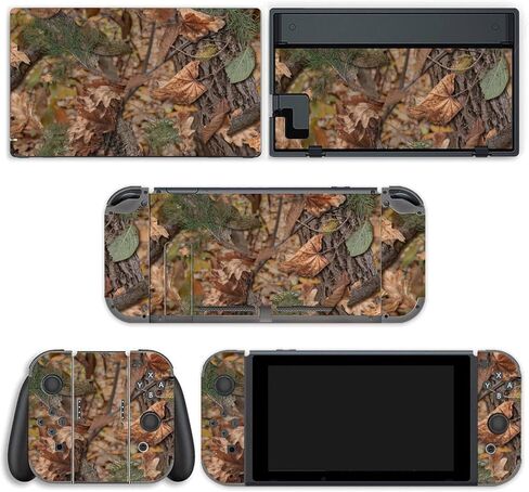 Hunting Camo Switch Skin Full Set Sticker Wrap Vinyl Decal Compatible with Game Switch Standard in Kuwait