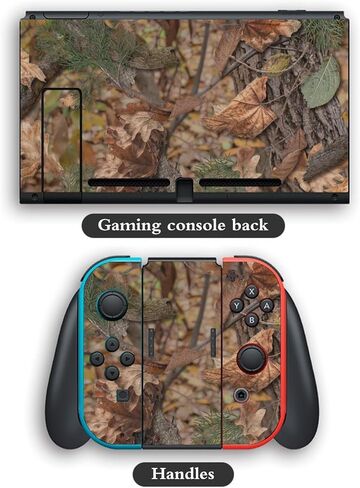 Hunting Camo Switch Skin Full Set Sticker Wrap Vinyl Decal Compatible with Game Switch Standard in Kuwait