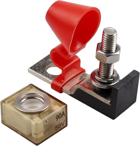40A 58V 5/16"(M8) Single Stud Terminal Mount Fuse Block, 40A Marine Rated Battery Fuse (MRBF) Waterproof for Boat Truck RV Construction Vehicles in Saudi Arabia