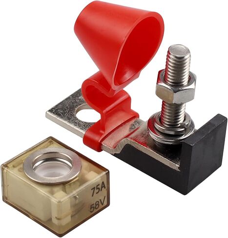40A 58V 5/16"(M8) Single Stud Terminal Mount Fuse Block, 40A Marine Rated Battery Fuse (MRBF) Waterproof for Boat Truck RV Construction Vehicles in Saudi Arabia