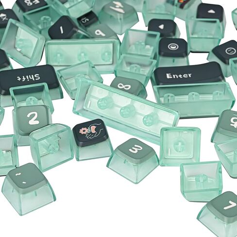 Dark Blue Pudding Keycaps PBT Translucent Key Cap, 118 Key ASA Profile Key caps 60 Percent Custom Keycap Set, Dye-Sub Keycaps for Cherry MX Switches Mechanical Keyboards (Dark Space) in Saudi Arabia