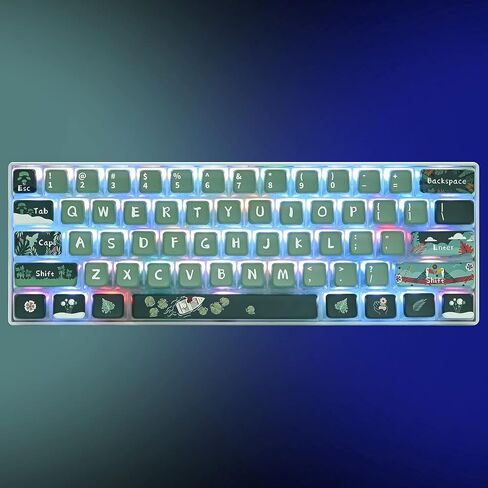 Dark Blue Pudding Keycaps PBT Translucent Key Cap, 118 Key ASA Profile Key caps 60 Percent Custom Keycap Set, Dye-Sub Keycaps for Cherry MX Switches Mechanical Keyboards (Dark Space) in Saudi Arabia