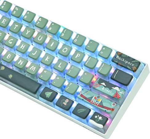 Dark Blue Pudding Keycaps PBT Translucent Key Cap, 118 Key ASA Profile Key caps 60 Percent Custom Keycap Set, Dye-Sub Keycaps for Cherry MX Switches Mechanical Keyboards (Dark Space) in Saudi Arabia