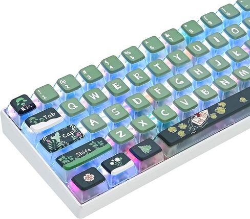 Dark Blue Pudding Keycaps PBT Translucent Key Cap, 118 Key ASA Profile Key caps 60 Percent Custom Keycap Set, Dye-Sub Keycaps for Cherry MX Switches Mechanical Keyboards (Dark Space) in Saudi Arabia