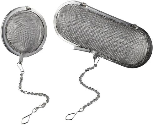 Ultrasonic Cleaning Solution 2Pcs Silver Holder with Lock and Hook Jewelry Cleaner Baskets Mesh Ball Ultrasonic Cleaner Baskets Small Parts in Saudi Arabia