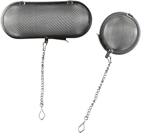 Ultrasonic Cleaning Solution 2Pcs Silver Holder with Lock and Hook Jewelry Cleaner Baskets Mesh Ball Ultrasonic Cleaner Baskets Small Parts in Saudi Arabia