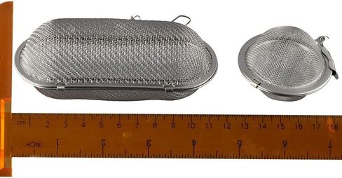 Ultrasonic Cleaning Solution 2Pcs Silver Holder with Lock and Hook Jewelry Cleaner Baskets Mesh Ball Ultrasonic Cleaner Baskets Small Parts in Saudi Arabia
