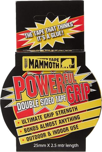 Everbuild Mammoth Powerful Grip Tape, Reinforced Double Sided Tape, Clear, 25 mm x 2.5 m in Saudi Arabia