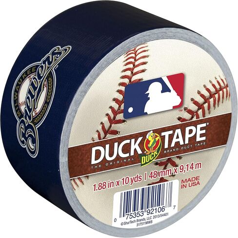 Duck FBA Milwaukee Brewers، شريط لاصق بشعار فريق MLB 240750، 1.88 بوصة × 10 ياردة، عبوة واحدة، 30 قدم in Saudi Arabia