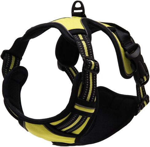 Dog Harness No-Pull Pet Harness Adjustable Outdoor Vest 3M Reflective Oxford Material Easy Control for All Sized Dogs (X-Small, Green) in Saudi Arabia