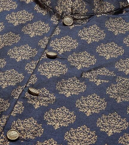 Maple Clothing Men's Jacquard Nehru Jacket Indian Waistcoat Traditional Vest in Kuwait