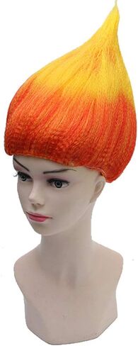Rainbow Flame Shape Wig Colorful Spiked Wig Short Multi-color Crazy Fun Wigs (Small Size) in Saudi Arabia