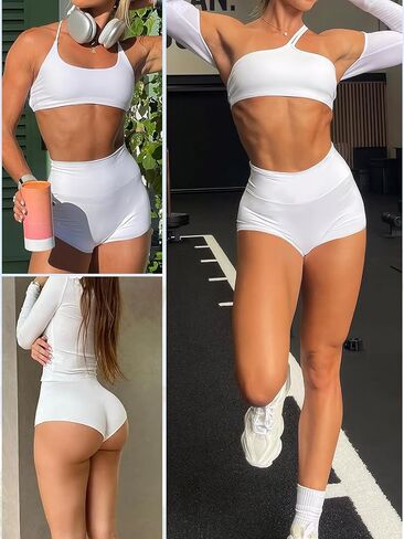 Booty Shorts for Women High Waist Butt Lifting Spandex Biker Yoga Gym Dance Hot Sexy Pants Rave Outfits in Saudi Arabia